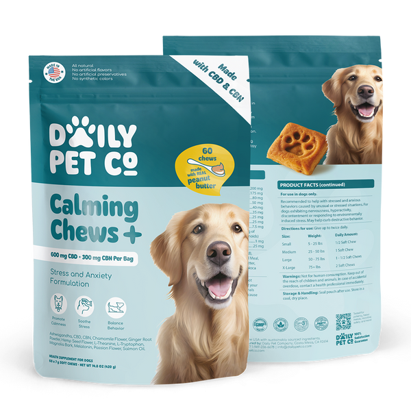 Calming Soft Chews+ for Dogs - 600mg CBD : 300mg CBN – Daily Pet Co.
