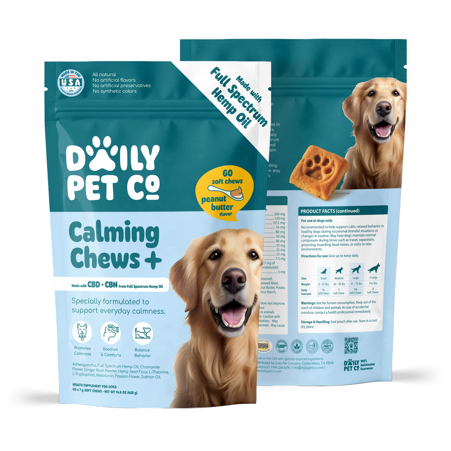 Calming Soft Chews+ for Dogs - 600mg CBD : 300mg CBN