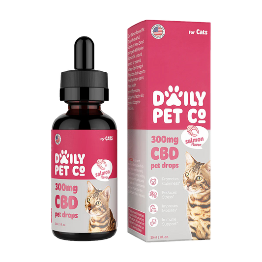 CBD Pet Drops for Cats - Salmon Flavored - 300mg