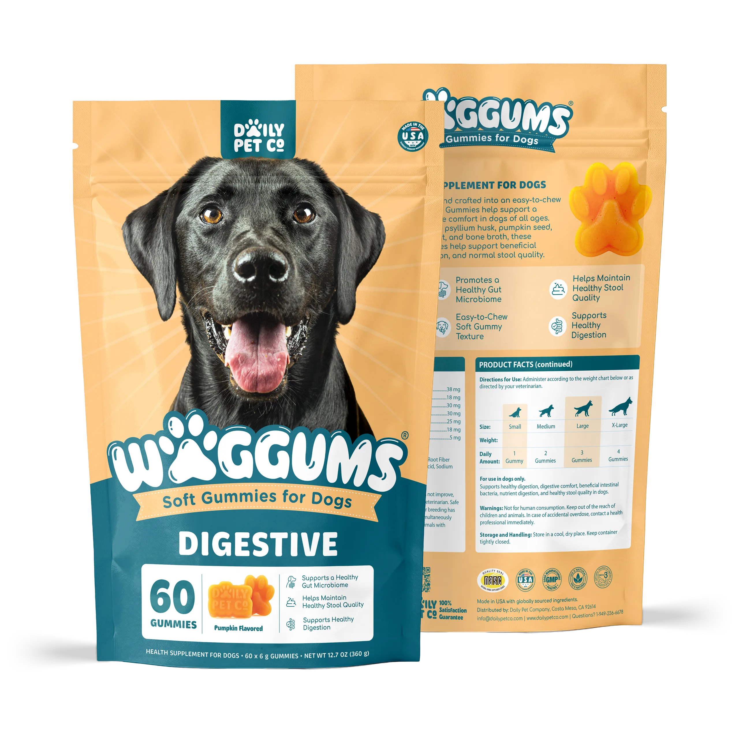 Waggums Digestive Health Soft Gummies for Dogs