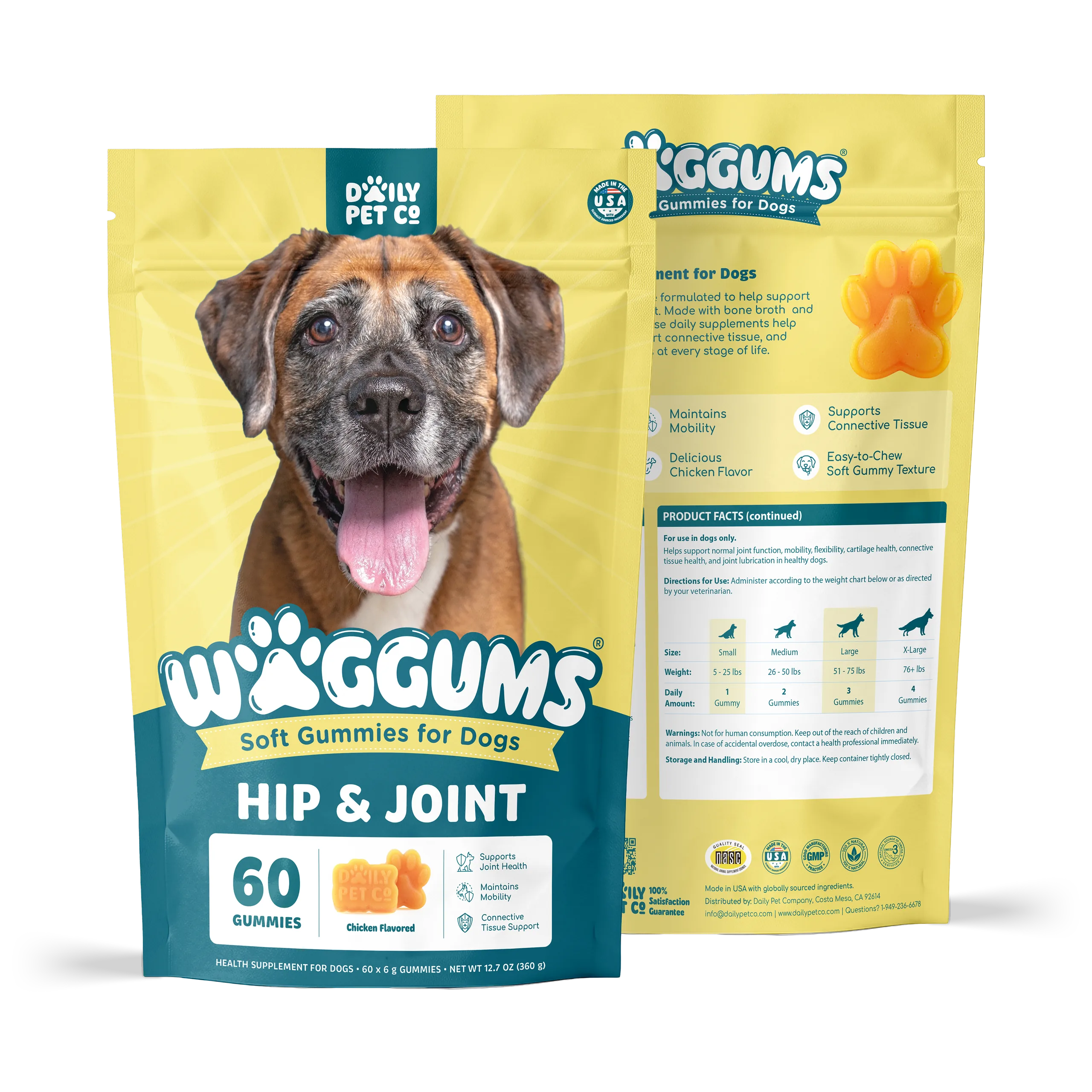 Waggums Hip & Joint Soft Gummies for Dogs