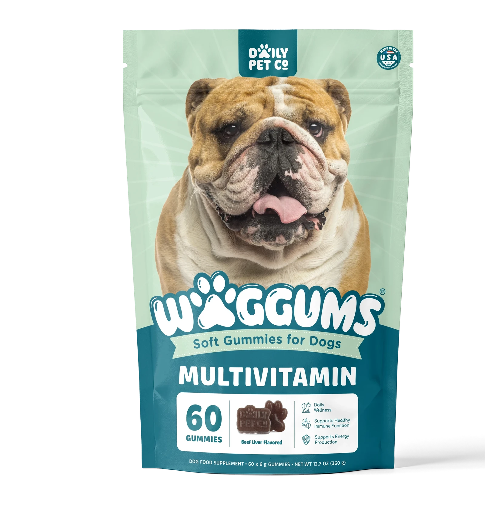 Waggums Multivitamin Soft Gummies for Dogs, pouch front