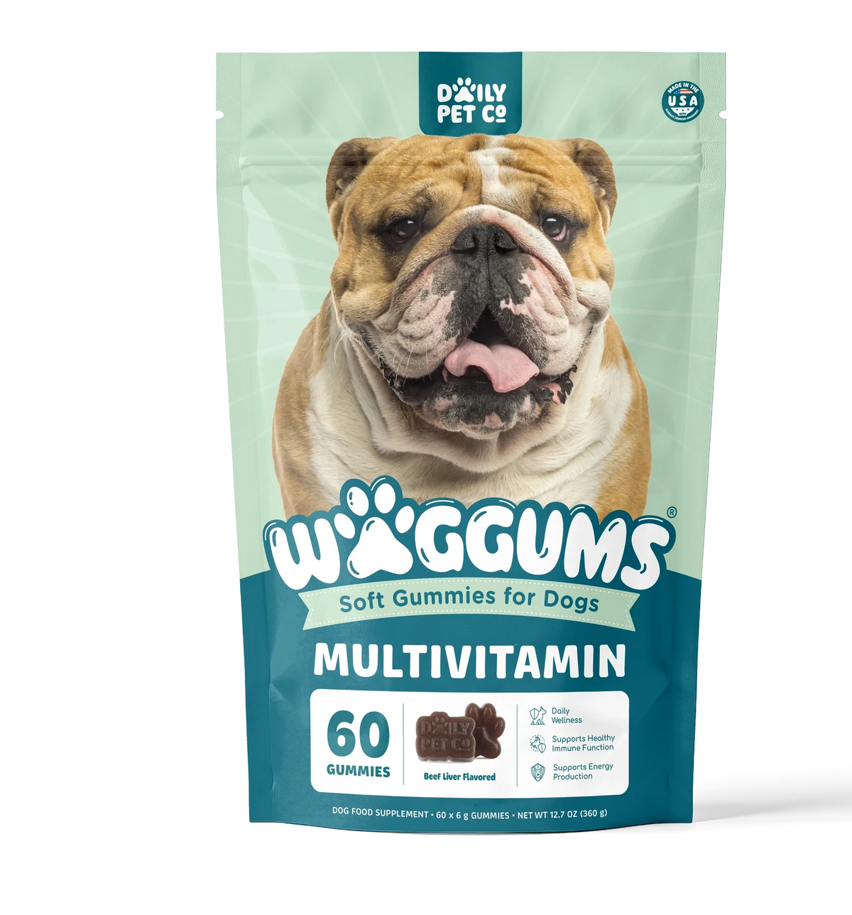 Waggums Multivitamin Soft Gummies for Dogs, pouch front