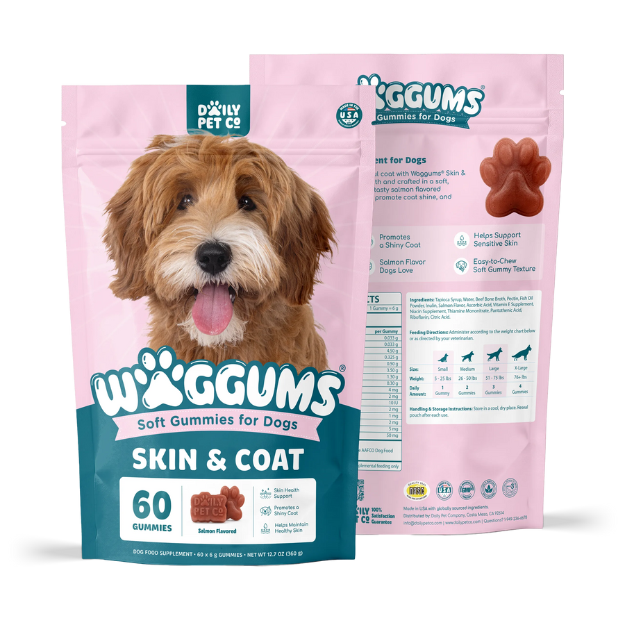 Waggums Skin & Coat Soft Gummies for Dogs